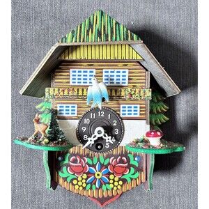 German  Mini Swiss Chalet Cuckoo Clock DECOR